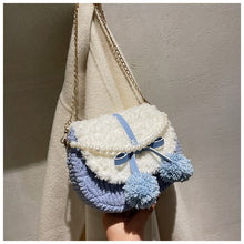 Load image into Gallery viewer, Women Fluffy Crossbody Bag Woven Fuzzy Bags Plush Shoulder Bag 22440