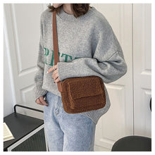 Load image into Gallery viewer, Fluffy Plush Square Shoulder Bag Crossbody Bag Female Mini Bag 22441