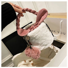 Load image into Gallery viewer, Plush Cylinder Bucket Bag Women Vogue Handbag  Shoulder Bag 22444