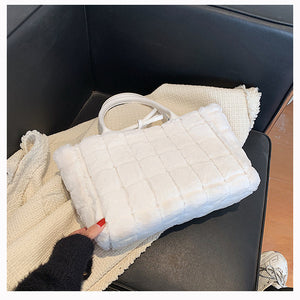 Women Handbags Overlarge Tote Bag Fluffy Soft Plush 22446