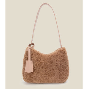 Women Winter Faux Fur Shoulder Bag Plush Handbag 22451