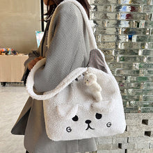 Load image into Gallery viewer, Fluffy Plush Tote Bag for Women Cute Bear Tote Bag 22452