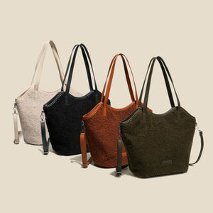 Plush Tote Bag for Women Soft Plush Shoulder Handbag 22453