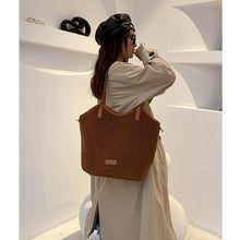 Load image into Gallery viewer, Plush Tote Bag for Women Soft Plush Shoulder Handbag 22453