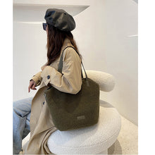 Load image into Gallery viewer, Plush Tote Bag for Women Soft Plush Shoulder Handbag 22453