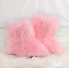 Load image into Gallery viewer, Women&#39;s Faux fur Boot Furry Fluffy Short Snow Boot  22S13