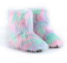Load image into Gallery viewer, Women&#39;s Faux fur Boot Furry Fluffy Short Snow Boot  22S13