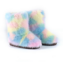 Load image into Gallery viewer, Women&#39;s Faux fur Boot Furry Fluffy Short Snow Boot  22S13