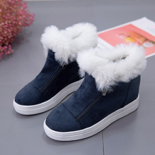 Load image into Gallery viewer, Winter Flat Boots Casual Ankle Snow Boots  Platform Thick Plush Shoes for Women 22S36