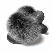 Load image into Gallery viewer, Fluffy Slides Furry Slipper Sandals (Flat-Solid color)