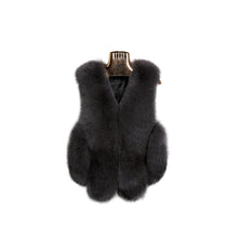 Load image into Gallery viewer, UE FS16288 Women&#39;s Genuine fox fur vest small water drop design