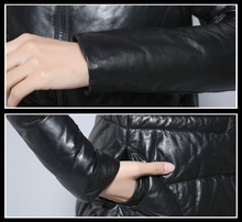 Load image into Gallery viewer, Women&#39;s Genuine Sheep Leather Down Jacket Warm  Coat Female