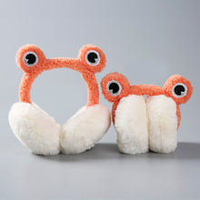 Load image into Gallery viewer, Winter Women&#39;s Frog Shape Plush Warm Earmuffs Foldable 22846