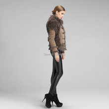 Load image into Gallery viewer, Natural Sheep Fur Coat Double Faced Overcoat Lamb Leather with Fur Women Dress