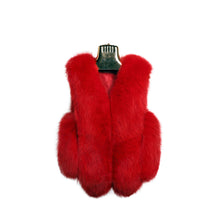 Load image into Gallery viewer, UE FS16288 Women&#39;s Genuine fox fur vest small water drop design