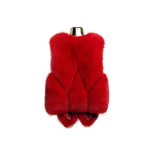 Load image into Gallery viewer, UE FS16288 Women&#39;s Genuine fox fur vest small water drop design