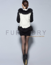 Load image into Gallery viewer, Women&#39;s Genuine Leather Coat Down Jacket with Real Fox Fur Collar Leather Coats Female