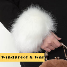Load image into Gallery viewer, Women&#39;s Faux Fur Wrist Cuffs Winter Fluffy Arm Warmer Boot Cuffs Fur Leg Warmers