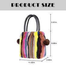 Load image into Gallery viewer, Women&#39;s Mink Fur Handbag Tote Furry Top Handle Bag Satchel Purses Multicolor