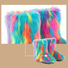 Load image into Gallery viewer, Women&#39;s Faux fur Boot Furry Fluffy Short Snow Boot  22S13