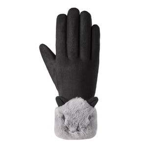 Winter Warm Gloves Waterproof Gloves Soft Suede Plush Lined Touch Screen Gloves 22833