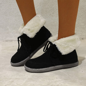 Women's Fuzzy Winter Bootie Warm House Shoes Outdoor Indoor 22S37