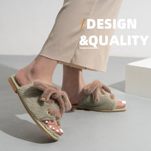 Load image into Gallery viewer, Women&#39;s Bow tie Slippers Open Toe Anti-Slip House Slippers 22S09