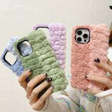 Load image into Gallery viewer, Winter Warm Color Plush Furry Fluffy Soft iPhone Case （iPhone 13 Pro Max）22816