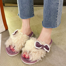 Load image into Gallery viewer, Women&#39;s Bow tie Slippers Open Toe Anti-Slip House Slippers 22S05