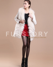 Load image into Gallery viewer, Natural Raccoon Fur Coat Female with Genuine Leather Elastic Sleeve Coats