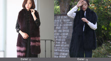 Load image into Gallery viewer, Real Fox Fur Scarf Ball Fur Wrap Cape Shawl Neck Warmer FS15503