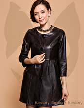Load image into Gallery viewer, Genuine Sheep Leather Outer Coat Windbreak Top Quality Lamb Leather