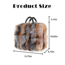 Load image into Gallery viewer, Women&#39;s Winter Fur Bag Silver Fox Handbag Leather Ladies Shoulder Bag