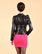 Load image into Gallery viewer, Genuine Sheep Leather Jacket Warm Coat Womens Coat