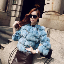 Load image into Gallery viewer, Natural Fox Fur Jacket for Women Winter Coat 14192