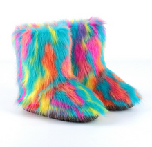 Load image into Gallery viewer, Women&#39;s Faux fur Boot Furry Fluffy Short Snow Boot  22S13