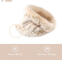 Load image into Gallery viewer, Women Winter Knitted Rex Rabbit Neck Warmer Infinity loop Scarf Scarves For Women Ladies