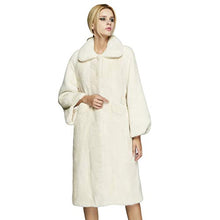 Load image into Gallery viewer, Fur Story Women&#39;s Mink Fur Coat with Lantern Full Sleeve Long Fur Jacket for Winter 18117