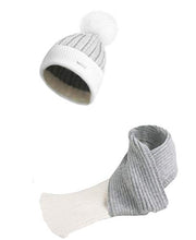 Load image into Gallery viewer, Pilipala Kids Winter Knitted Hat Pom Pom Beanie Circle Scarf Boys Girls Soft Warm Cap Fleece Toddler Earflap