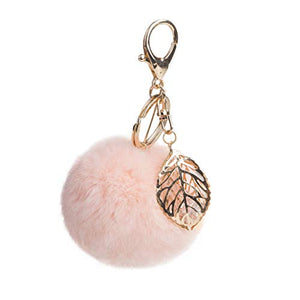 Fur Story FS17811 Fur Pom Pom KeyChain Bag Car Purse Charm Fluffy Fur Keychain Ball