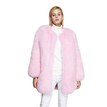 Load image into Gallery viewer, fur story Women&#39;s Fox Fur Coat for Winter Fur Jacket Round Collar 18127