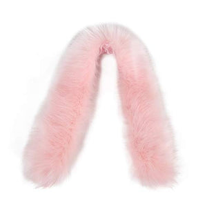 Faux Fur Trim for Hood Replacement Detachable Fur Hood Trim of Winter Coat Unisex