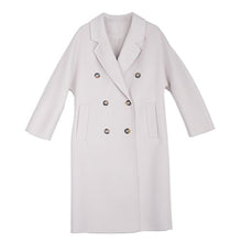 Load image into Gallery viewer, Fur Story Women&#39;s Long Double Faced Cashmere Coat Handmade Fashion Ladies Double Breasted Coat