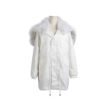 Load image into Gallery viewer, Fur Story Women&#39;s Parka Jacket with Real Fox Fur Hood Winter Fur Coat with Detachable Rabbit Fur Lining 18106