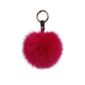 Fur Story FS16834 Fur Pom Pom KeyChain Bag Car Purse Charm Fluffy Fur Keychain Ball