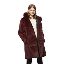 Load image into Gallery viewer, Ladies Winter Rabbit Belt Fox Fur Decorative Cover Warm Jacket 151254