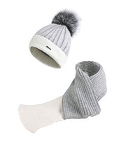 Load image into Gallery viewer, Pilipala Kids Winter Knitted Hat Pom Pom Beanie Circle Scarf Boys Girls Soft Warm Cap Fleece Toddler Earflap