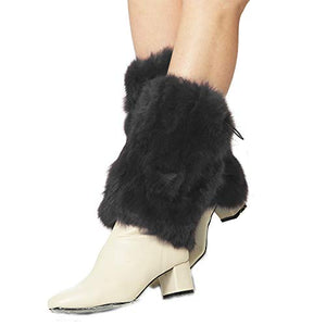 Fur Story Fur Leg Warmers Real Fur Rabbit Winter Leggings Boot Toppers For Women