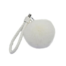 Load image into Gallery viewer, Fur Story 16821 Real Rex Rabbit Fur Pompom Ball Car Key Chain Handbag Key Rings