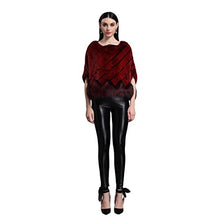 Load image into Gallery viewer, Fur Story Women&#39;s Real Mink Fur Coat with Fox Fur Hem Thick Warm Coat Half Sleeve O Neck